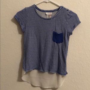 Blue striped shirt